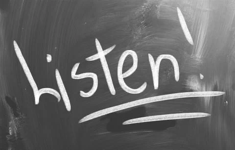 Listen concept Illustrazione stock