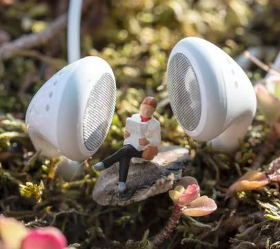 Listen to the musci Stock Photos