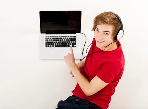 Listen music Stock Photos