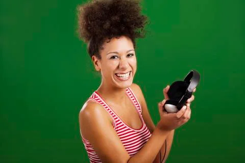 Listen music Stock Photos