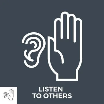 Listen to others Illustrazione stock