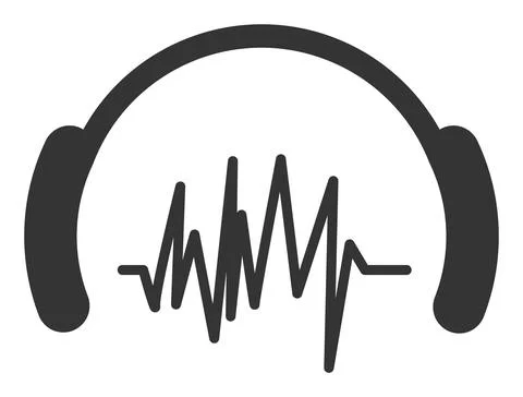 Listen Sound Vector Icon Flat Illustration Stock Illustration