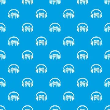 Listen tooth pattern vector seamless blue Stock Illustration