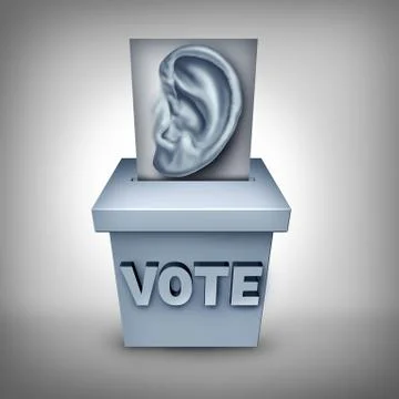 Listen to voters 스톡 일러스트