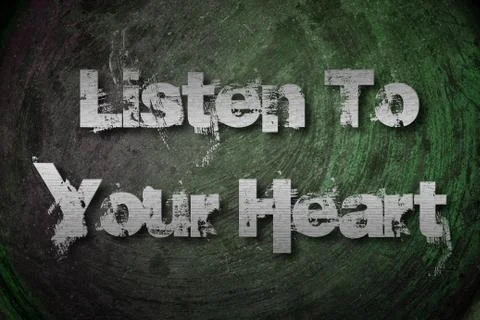 Listen to your heart concept Stock Illustration