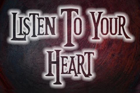 Listen to your heart concept Stock Illustration