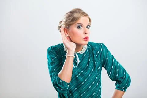 Listening carefully Stock Photos