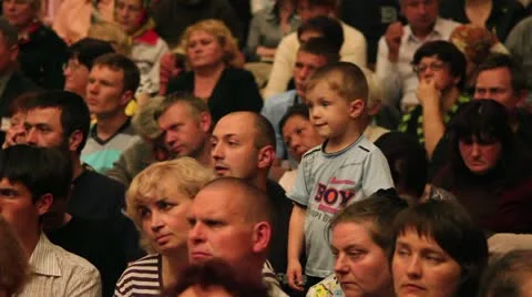 Listening crowd Stock Footage 11270561