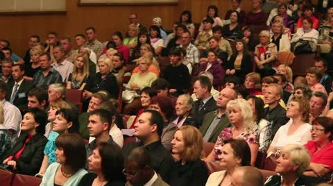 Listening crowd Stock Footage 11270630