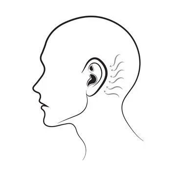 Listening In Human Ear Side View Illustration for World Hearing Day Stock Illustration