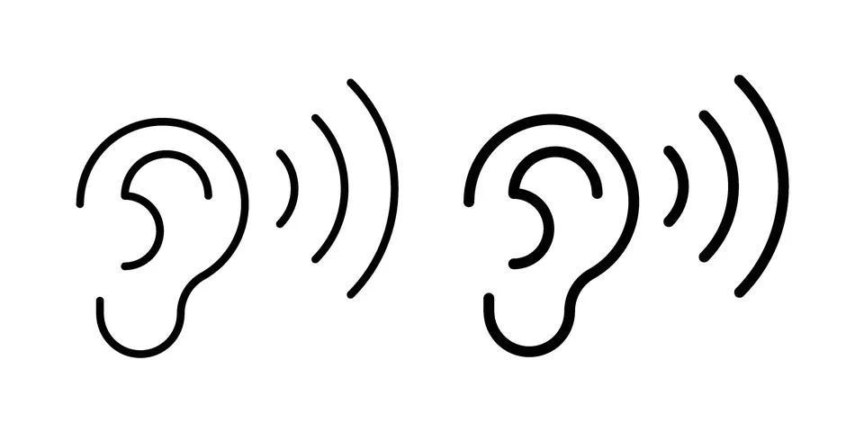 Listening icon graphic element. web icon set Stock Illustration