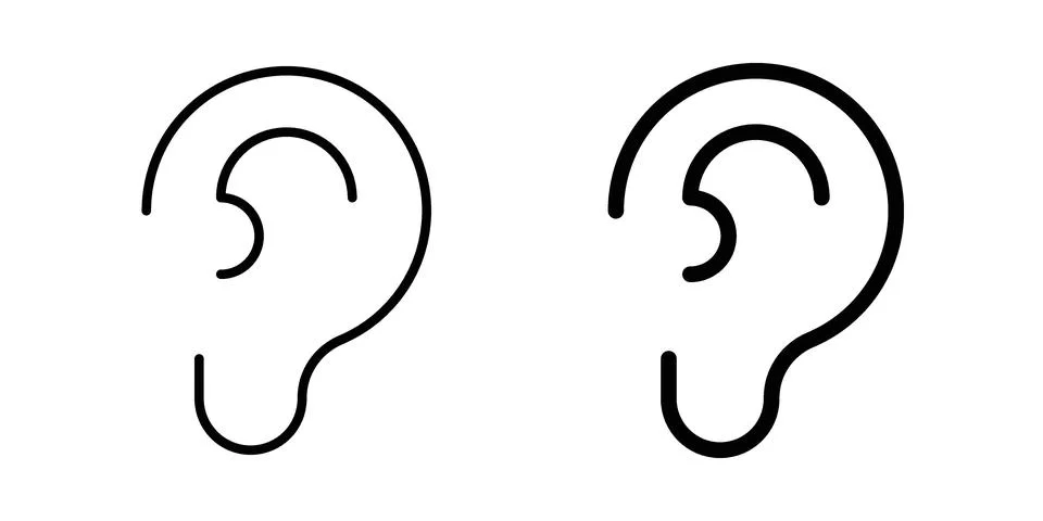 Listening icon graphic element. web icon set 스톡 일러스트