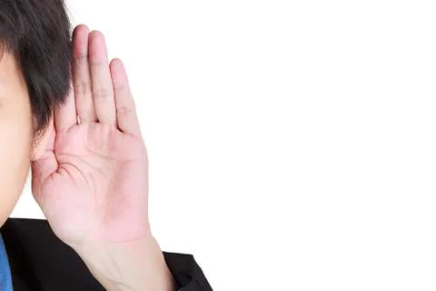 Listening Foto stock