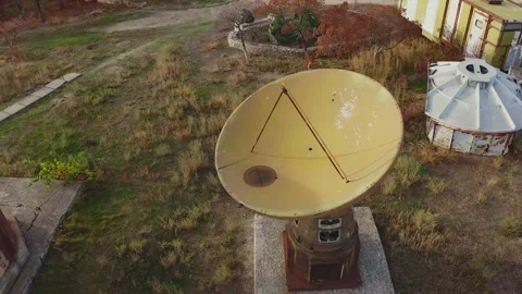 Listening To the Sky Old antenna Stock Footage 165556005