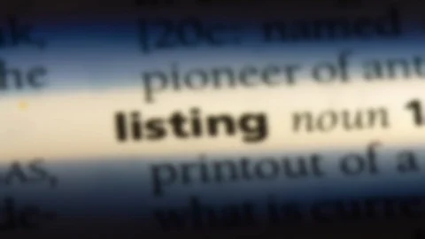Listing word in a dictionary. Stock Footage 99562758