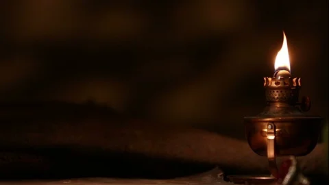 Lit ancient antique lantern Stock Footage 105316642