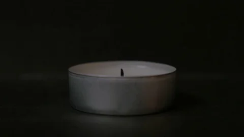 Lit candle in close-up. Fire. Stock Footage 72245912