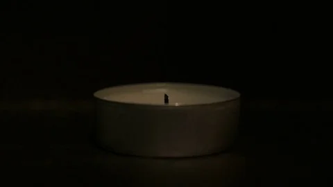 Lit candle in close-up. Fire. Stock Footage 72246283