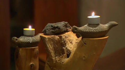 Lit Candle Stock-Footage 57174856