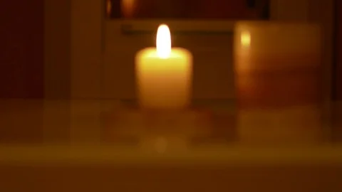 Lit candle Stock Footage 74341603