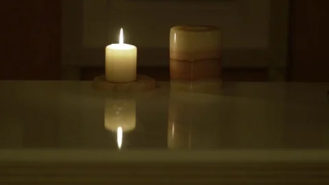 Lit candle Stock Footage 74341755