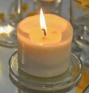 Lit candle Foto stock