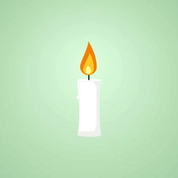 Lit candle vector design Stock Illustration