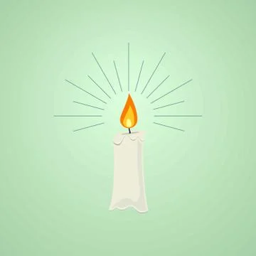 Lit candle vector design Stock Illustration