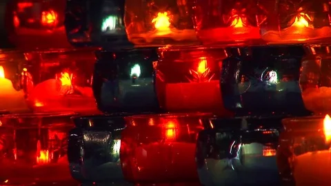 Lit candles Video stock 76862586