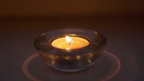 Lit candles with nice blurred background Stock Footage 225283844