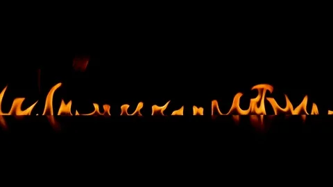 Lit close up fireplace flames Stock Footage 84909002