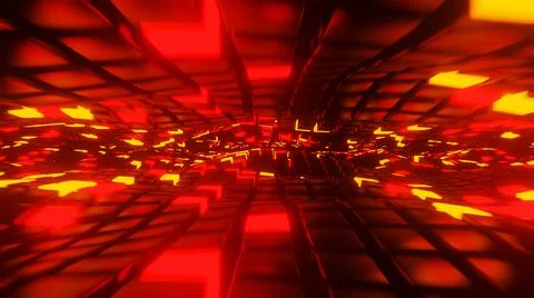 A lit cubes pattern 3D render Illustrazione stock