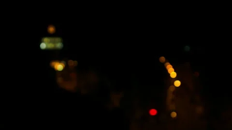 Lit Fire Tower Late At Night In Downtown Bucharest, Landmark, Rack Focus Stock Footage 49321652