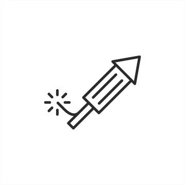 Lit Firework Rocket Icon Stock Illustration