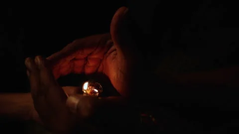 A lit incense burner inside the backstage room before the band performance Stock Footage 133491712