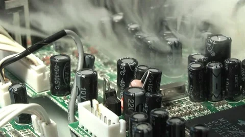 Lit overheated Electrical, Stock Footage