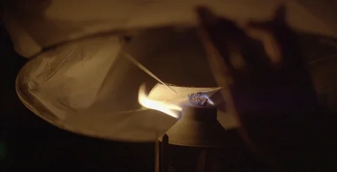 Lit sky lantern at night 動画素材 73592671