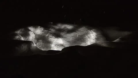 Lit up snowfall Stockfoto's