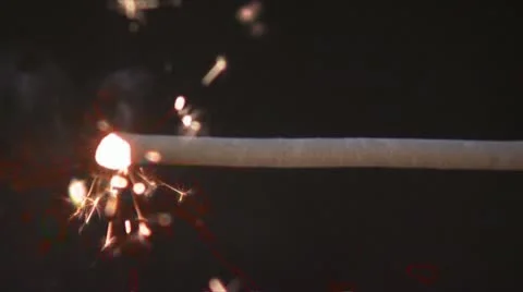 Lit Sparkler Fireworks 스톡 동영상 19096712