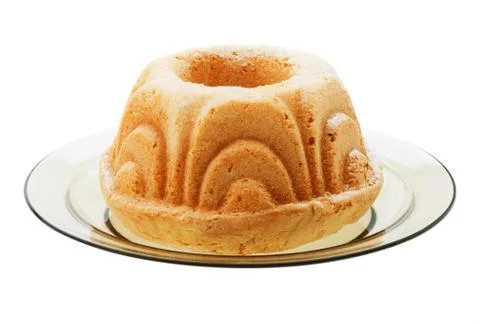 Lite cake on the plate Stock Photos