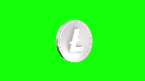 Lite Coin 3D Spining Animation Green Screen 動画素材 276164572