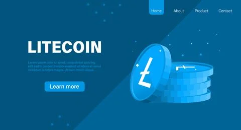 LITECOIN banner and layout web page Stock Illustration