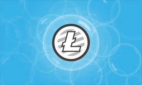 Litecoin In A Bubble Concept Background Stock Illustration