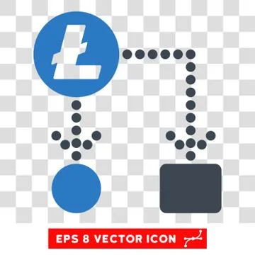 Litecoin Cashflow Eps Vector Icon Stockillustratie