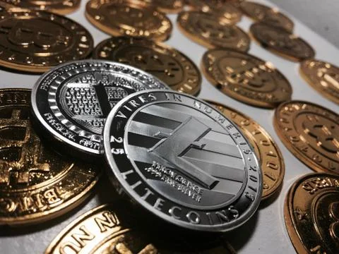 Litecoin coin concept Stock Photos