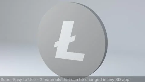 Litecoin Crypto Currency 3D Logo 3D Model
