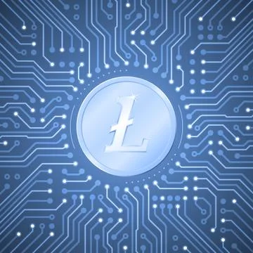 Litecoin Crypto-Currency Ilustración de archivo