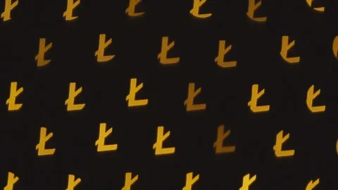 Litecoin cryptocurrency, abstract background. Digital money gain value Stock-Footage 107232739