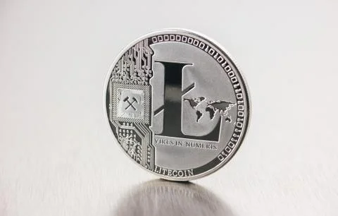 Litecoin digital cryptocurrency 스톡 사진
