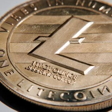Litecoin digital currency Stock Photos